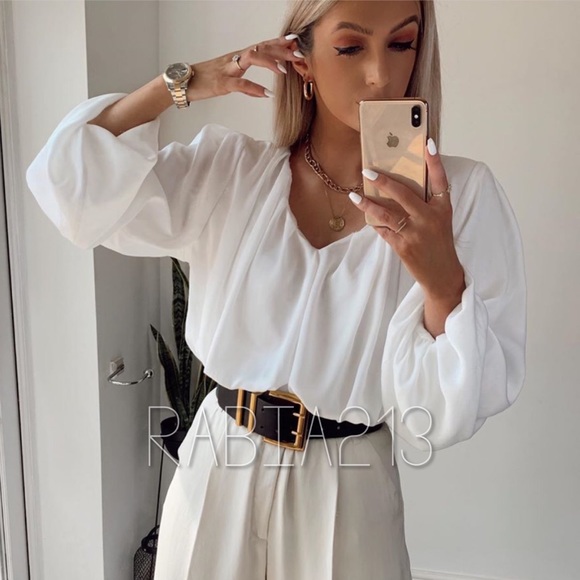 ZARA BALLOONED CROP TOP - Picture 2 of 10